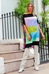 Tunique foulard en soie "Brushstroke Blocks/Painterly Pastels" d'Amanda